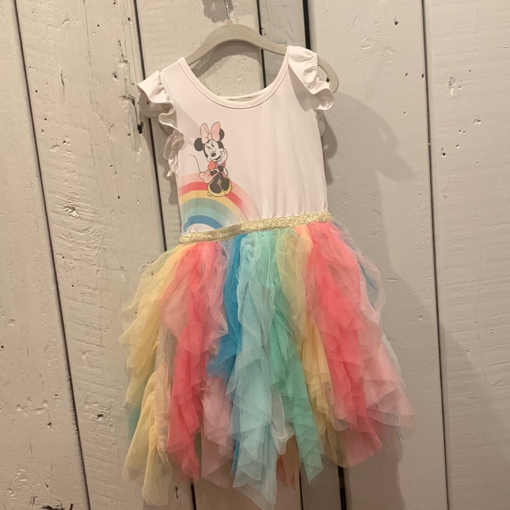 Disney JR Minnie Rainbow 🌈 Dress 👗